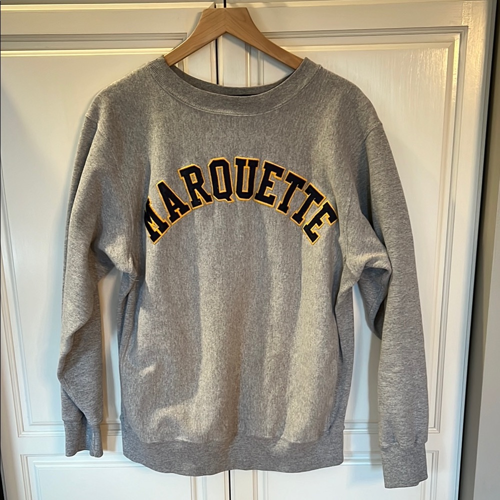 Vintage Marquette Reverse Weave Gray Crewneck